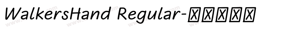 WalkersHand Regular字体转换